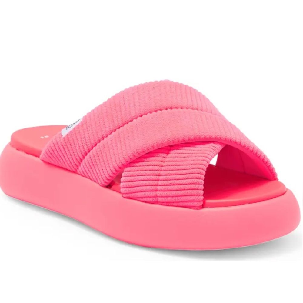 Hot pink Toms Mallow Crossover Sandals